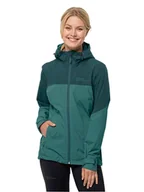 Kurtki i kamizelki sportowe damskie - Jack Wolfskin Kurtka przeciwdeszczowa "Weiltal" w kolorze morskim - miniaturka - grafika 1