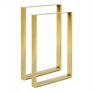Meble modułowe i akcesoria - Nogi metalowe do stołu Profil 6x2 cm 70x72 złoty - miniaturka - grafika 1