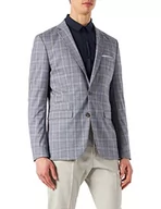 Marynarki męskie - SELECTED HOMME Męska marynarka Slhslim-timelogan Blu SND Chk BLZ B Noos Blazer, Light Blue/Checks: piaskowy - miniaturka - grafika 1