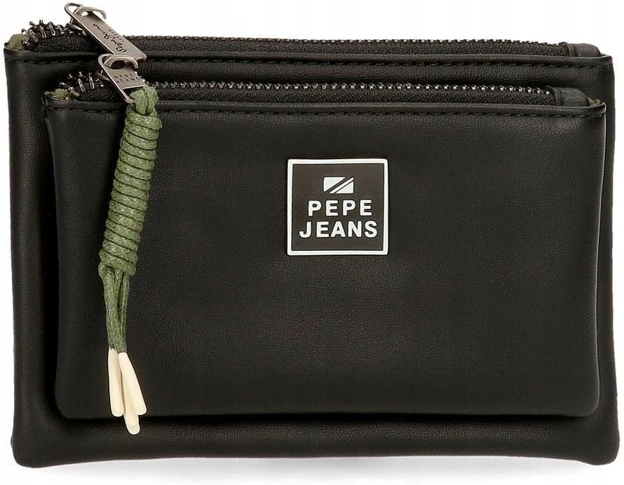 PEPE JEANS PORTFEL DAMSKI CZARNY NA ZAMEK AWH