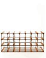 Stojaki na wino - Regał Na Wino Stojak Na 21 Butelek Szklanych/ Pet — Rw-8/ 7X3 — Brązowy Brązowy Metal + Drewno Rw-8-7X3-21_O_Br / Wamar-Sosenka - miniaturka - grafika 1