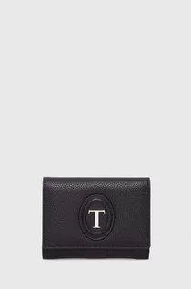 Portfele - Trussardi portfel damski kolor czarny - grafika 1