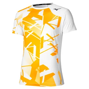 Koszulka męska Mizuno Daybreakers Shadow Graphic SS Tee M White Citrus S - Koszulki sportowe męskie - miniaturka - grafika 1