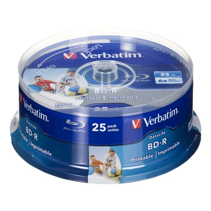 Verbatim Płyty BD-R HTL Printable, 25 GB, 6x, 25 szt.