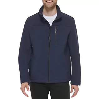 Kurtki męskie - Calvin Klein Męska kurtka softshell, Nowy granat, XL - grafika 1