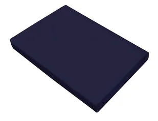 Prześcieradło satynowe 160x210 denim granatowe bez gumki Greno - Prześcieradła - miniaturka - grafika 1