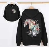 Bluzy dla dziewczynek - Bluza z koniem dla dziewczynki kon002 - miniaturka - grafika 1