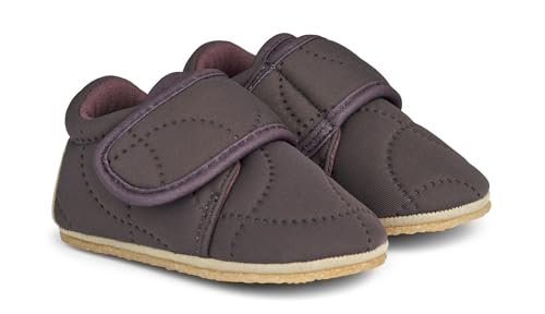 Wheat Unisex dziecięce buty termiczne Sasha Baby 100% poliester z recyklingu, standard Öko Tex, oddychające kapcie domowe, 3118 Eggplant, 26 EU