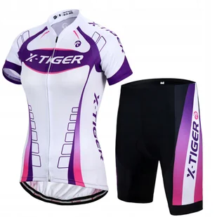 Spodenki Rowerowe Koszulka Komplet Damski Z Wkładką Żel X-Tiger Jakość XL - Spodenki rowerowe - miniaturka - grafika 1