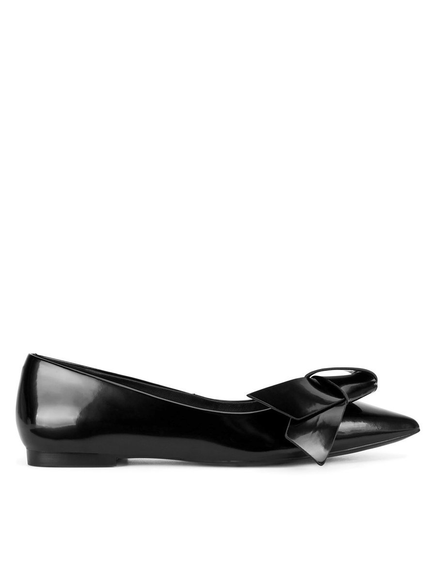 Gino Rossi Baleriny Damskie Czarny Gino Rossi-VAL-V1166-211-2 Czarny