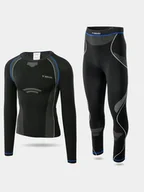 Pozostała odzież narciarska - Bielizna Damska Termoaktywna (Góra + Dół) Brugi 4Rch-K9Q Czarny - miniaturka - grafika 1