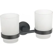 Kubki na szczoteczki do zębów - Kubek na szczoteczki MEXEN Tiber, podwójny, czarny - miniaturka - grafika 1