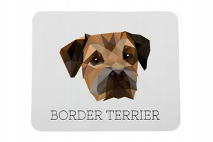 Border Terrier geometryczny Podkładka pod mysz - Podkładki pod mysz - miniaturka - grafika 1