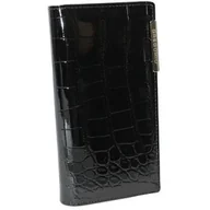 Portfele - Portfel Damski Skórzany GREGORIO Lakierowany Długi Z Suwakiem Na Zewnątrz BC-124 CZARNY 19,5 x 10 x 3,5 [cm] - miniaturka - grafika 1