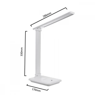 Maclean Lampka biurkowa LED 9w z ładowarką Qi MCE616W - Lampy stojące - miniaturka - grafika 11