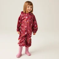 Kombinezony dla dzieci - Regatta Dziecięcy kombinezon przeciwdeszczowy Peppa Pobble Ciemnoróżowy we wzór, Rozmiar: 104 cm - miniaturka - grafika 1