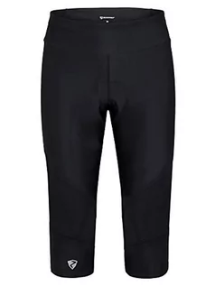 Spodnie damskie - Ziener Damskie spodnie rowerowe, oddychające, szybkoschnące, wyściełane, długość do kolan, żel Nimba czarny czarny 42 219134 - grafika 1