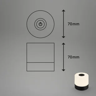 Briloner Lampa stołowa LED Smal, czarna, 2 700 K, ściemniana - Lampy stojące - miniaturka - grafika 1