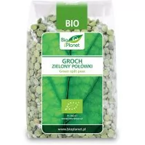 Bio Planet Groch zielony ekologiczny połówki 400g 5907814660015 - Ziarna i nasiona roślin strączkowych - miniaturka - grafika 1