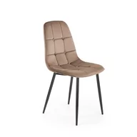 Krzesła - Krzesło Metalowe K-417 Czarny / Beż Halmar - miniaturka - grafika 1