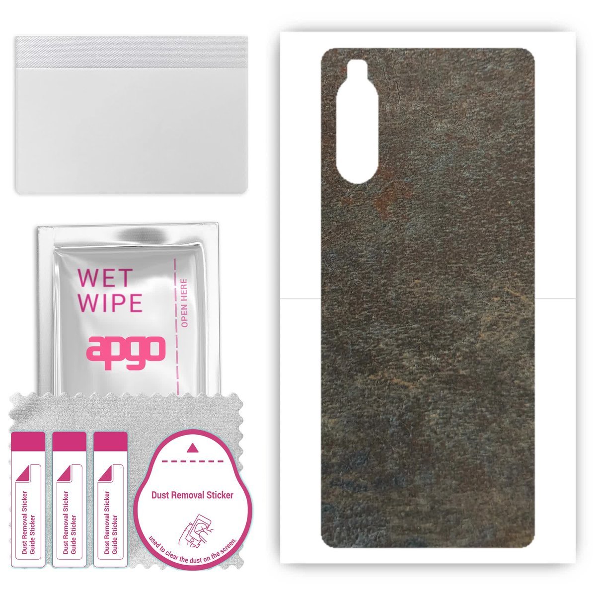 Folia naklejka skórka strukturalna na TYŁ do Sony Xperia 10 III - Kamień Księżycowy - apgo SKINS