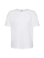 Koszulki i topy damskie - Noisy may T-shirt damski, Biały (Bright White Bright White), XS - miniaturka - grafika 1