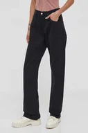 Spodnie damskie - Sisley jeansy damskie high waist - miniaturka - grafika 1