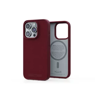 Njord byELEMENTS Suede Etui zamszowe do iPhone 15 Pro z MagSafe - Czerwone - Etui i futerały do telefonów - miniaturka - grafika 4