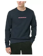Bluzy męskie - ECOALF Męska bluza Disaalf z bawełny, tkanina z recyklingu, męska bluza z recyklingu, lekka bluza męska, wygodna i lekka, rozmiar S, kolor kawioru, Szary, S - miniaturka - grafika 1