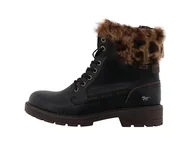 Botki damskie - Mustang Damskie sztyblety 15M0022005, czarne, 37 EU, czarny, 37 EU - miniaturka - grafika 1