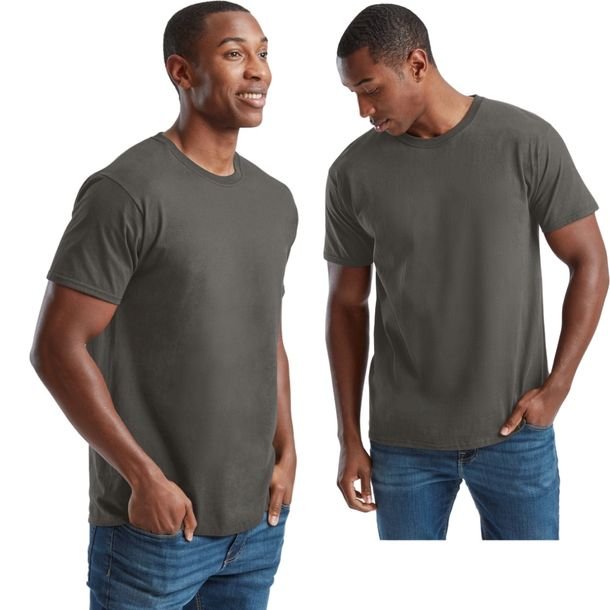 Koszulka Męska T-Shirt Fruit of the Loom Valueweight casual Grafit 3XL