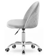 Fotele i krzesła biurowe - Krzesło obrotowe do biurka GLORIA OFFICE LIGHT GREY VELVET - miniaturka - grafika 1