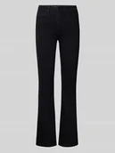 Spodnie damskie - Jeansy z poszerzaną nogawką z mieszanki bawełny - miniaturka - grafika 1