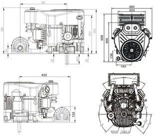 SILNIK LONCIN LC2P76F DO TRAKTORKA SPALINOWY BENZYNOWY V-TWIN V2 - Silniki spalinowe - miniaturka - grafika 5