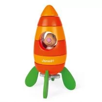 Janod Rakieta drewniana magnetyczna marchewka z Królikiem J08250 - Figurki dla dzieci - miniaturka - grafika 1
