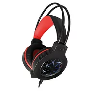 Słuchawki - VARR VH6010B czarno-czerwone - miniaturka - grafika 1