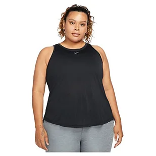 Nike Damska kamizelka W Nk One Df Std Tank Vest, czarny/biały, S - Kamizelki damskie - miniaturka - grafika 1