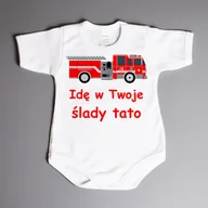 Body - Idę w Twoje ślady Tato - STRAŻ- body niemowlęce - miniaturka - grafika 1