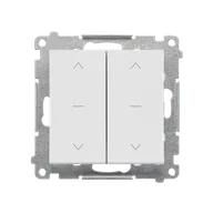Wyłączniki światła i elektryczne - Kontakt Simon Przycisk żaluzjowy podwójny 1-0-2 Simon 55 - jasnoszary mat - miniaturka - grafika 1