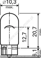 Części motocyklowe - Żarówka 12V 5W W2,1x9,5d - miniaturka - grafika 1
