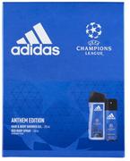 Zestawy kosmetyków męskich - Adidas Zestaw prezentowy UEFA VII, żel pod prysznic 250 ml + dezodorant w sprayu 150 ml 3616302037520 - miniaturka - grafika 1