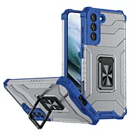 Etui i futerały do telefonów - Crystal Ring Case pancerne hybrydowe etui pokrowiec + magnetyczny uchwyt Samsung Galaxy S21+ 5G (S21 Plus 5G) niebieski - miniaturka - grafika 1