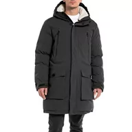 Kurtki męskie - Replay parka męska, 098 BLACK, XS - miniaturka - grafika 1