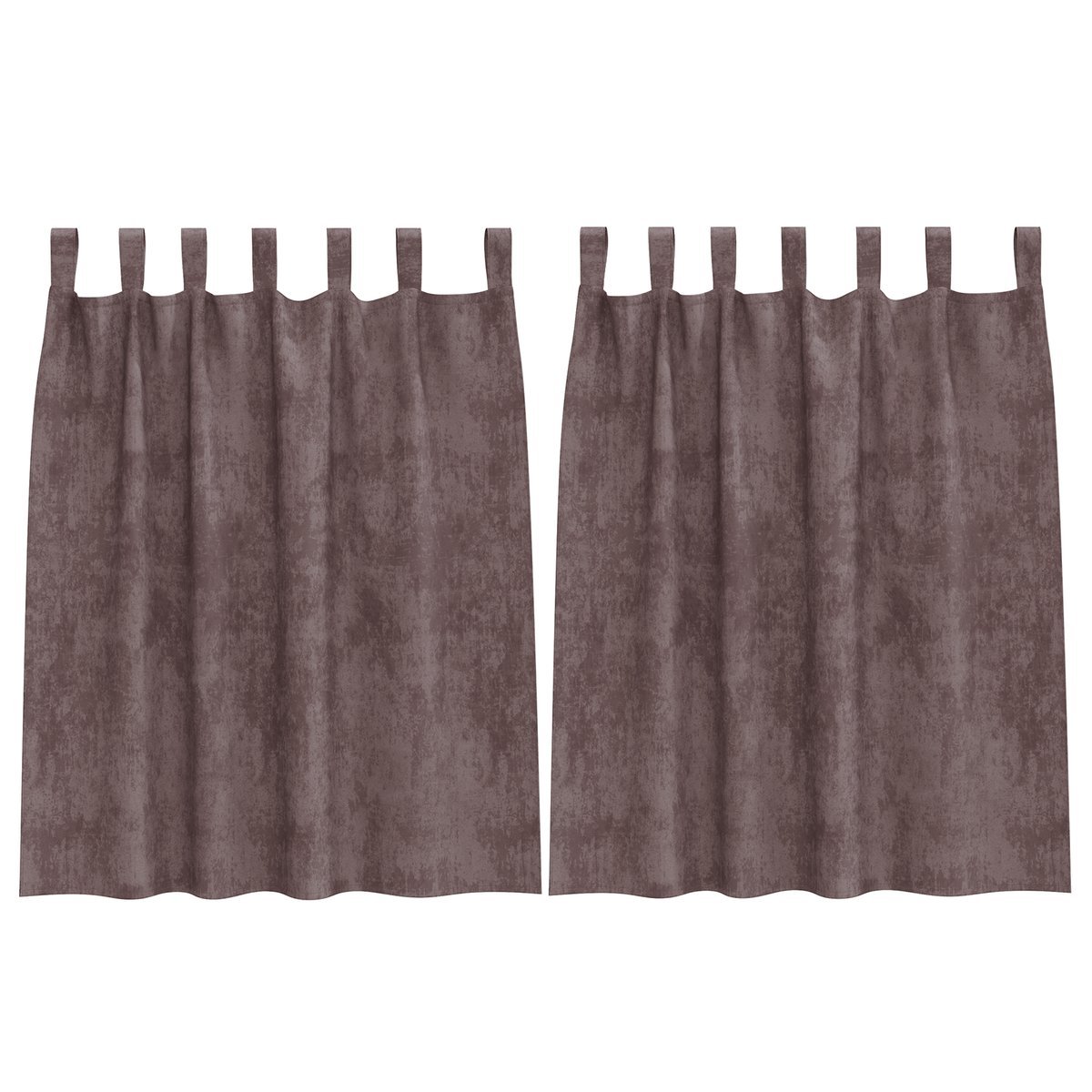vidaXL Zasłony z aksamitu 2 szt. z oczkami Brązowe 140x140 cm