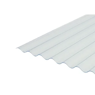 Płyta PVC przeźroczysta FALA 76/18 900 x 2500 x 0,8 mm - Pokrycia dachowe - miniaturka - grafika 1