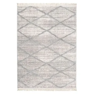 Dywan La Casa 80 x 150 cm caro białe frędzle - Dywany - miniaturka - grafika 1