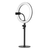 Lampy kosmetyczne - ACTIVESHOP LAMPA PIERŚCIENIOWA RING LIGHT 10" 8W LED CZARNA AS_127937 - miniaturka - grafika 1