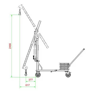 Mini żuraw (udźwig: 400 kg, wysokość haka od ziemi: 2466 mm) 00081560 - Wyposażenie gospodarstwa rolnego - miniaturka - grafika 4