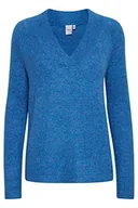Swetry damskie - ICHI Damski sweter IHKAMARA V LS, 184140/French Blue, S - miniaturka - grafika 1