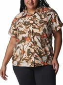 Koszulki sportowe damskie - Columbia Koszula funkcyjna "Silver Ridge Utility™" w kolorze oliwkowo-pomarańczowym - miniaturka - grafika 1